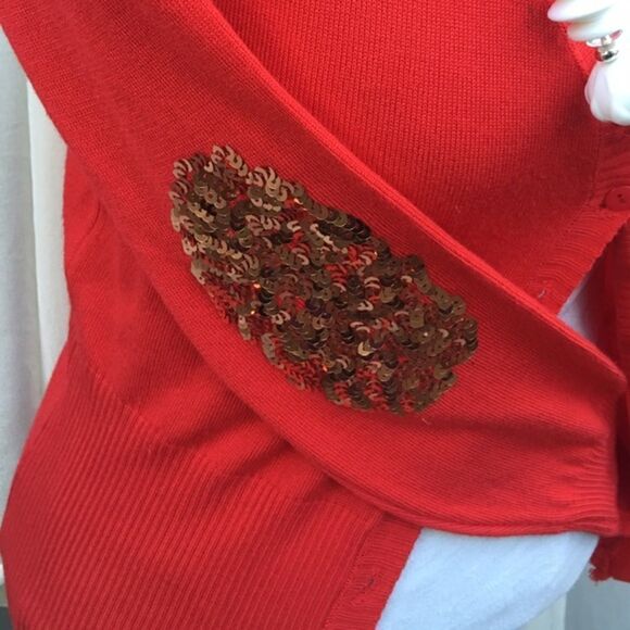 Button up Gray sequin sweater cardigan - Picture 6 of 6